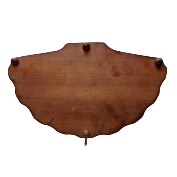 Fan shaped wooden jewellery box with key - Image 5