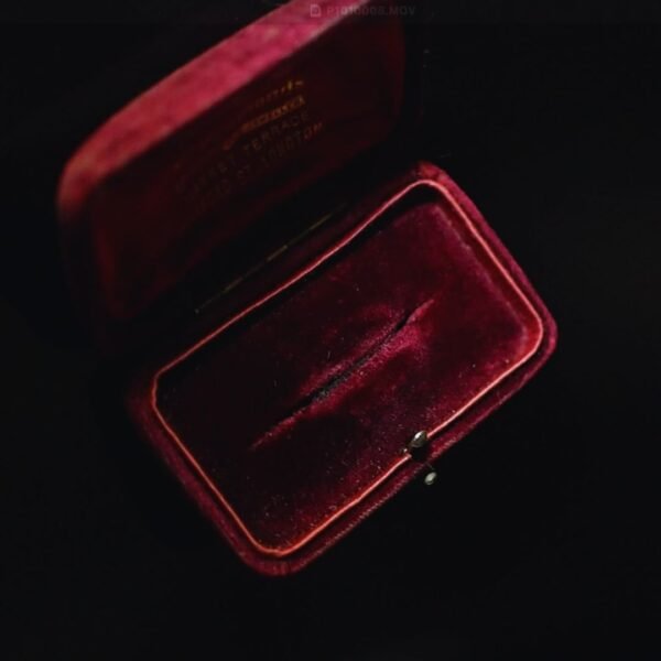 Antique Velvet red Simmonds Longton jewelry box