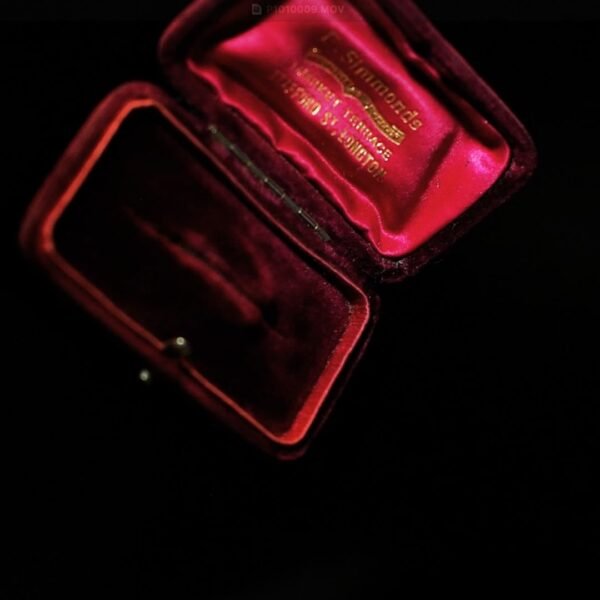 Early 1900s original red plush lined box from Simmonds jewellers, Longton